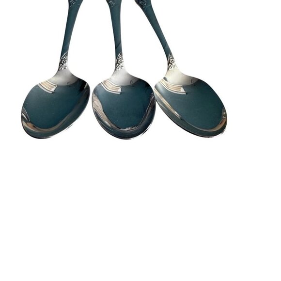 Vtg Oneida Evening Star Teaspoons Set Of 3 1950 Community Silverplated 7-1/2 Inc - Picture 5 of 8